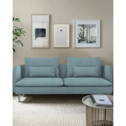 3-Seat Sofa Cover with Fine Linen Armrests Slipcovers Solid Color SODERcover LITB PRIME cover