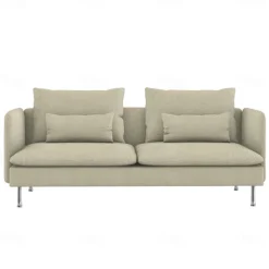 3-Seat Sofa Cover with Fine Linen Armrests Slipcovers Solid Color SODERcover LITB PRIME cover