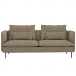 3-Seat Sofa Cover with Fine Linen Armrests Slipcovers Solid Color SODERcover LITB PRIME cover