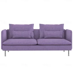 3-Seat Sofa Cover with Fine Linen Armrests Slipcovers Solid Color SODERcover LITB PRIME cover