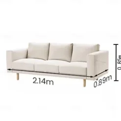 3-Seater Sofa Cover Solid Color Slipcovers NORSBcover LITB PRIME cover