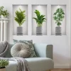 Self-Adhesive 3D Plant Wall Stickers - Waterproof, Dirt-Resistant, Easy Peel-and-Stick Decals for Living Room, Bedroom, Kitchen, and Office - Transform Your Home