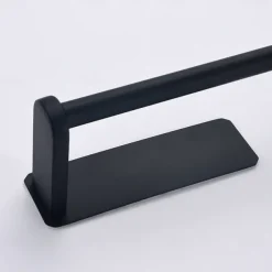 Self-adhesive Towel Holder,Toilet Paper Holder Wall Mounted,Stainless Steel Toilet Paper Roll Holder, Tissue Roll(Black/Chrome)