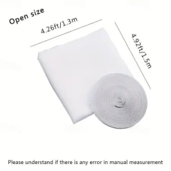 Self-Adhesive White Mosquito-Proof Window Screen/Diy Mosquito-Proof Window Screen/Screen Invisible Simple Screen With Velcro