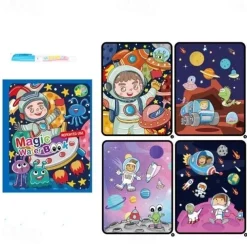 1Set Children Painting Drawing Toys Reusable Coloring Book Magic Water Drawing Book Sensory Early Education Toys For Kids
