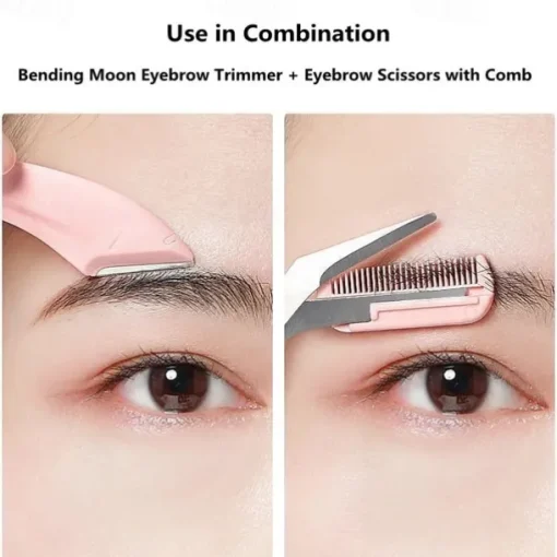 1Set Eyebrow Trimming Knife Eyebrow Face Razor For Women Professional Eyebrow Scissors With Comb Brow Trimmer Scraper Accesso