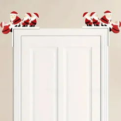 1set Festive Wooden Christmas Tree Decoration Props - 4 Styles for Table Door Frame and Corner - Santa Claus and Holiday Decor for Home and Room