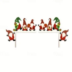 1set Festive Wooden Christmas Tree Decoration Props - 4 Styles for Table Door Frame and Corner - Santa Claus and Holiday Decor for Home and Room