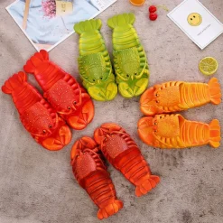 Shark Slippers Creativity Comfort Funny Lobster Slippers Big Size Slippers, Pool, Beach & Shower Shoes Casual Shoes Sandals for Men Women & Kids Summer Sandals