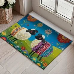 Sheeps Doormat Floor Mats Washable Rugs Kitchen Mat Non-Slip Oil Proof Rug Indoor Outdoor Mat Bedroom Decor Bathroom Mat Entrance Rug