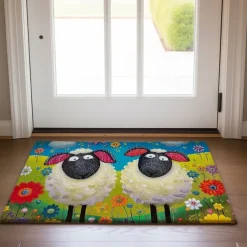 Sheeps Doormat Floor Mats Washable Rugs Kitchen Mat Non-Slip Oil Proof Rug Indoor Outdoor Mat Bedroom Decor Bathroom Mat Entrance Rug