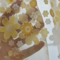 Sheer Curtains White Window Curtains Farmhouse For Living Room Bedroom,Voile Curtain Outdoor Vintage Rod Pocket Curtain Drapes 1 Panel