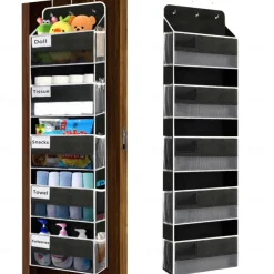 5-Shelf Over-the-Door Storage Organizer -Back to School Space-Saving Hanging Design with 10 Extra-Large Capacity Pockets - Perfect for Bedroom Bathroom Food Pantry and Home Storage