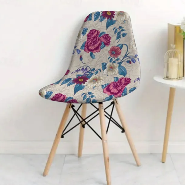 Shell Dining Chair Cover Mid Century High Back Dining Chair Cover Modern Style for Kitchen Dining Room Chair Slipcovers Dining Chair Cover