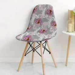 Shell Dining Chair Cover Mid Century High Back Dining Chair Cover Modern Style for Kitchen Dining Room Chair Slipcovers Dining Chair Cover