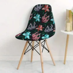 Shell Dining Chair Cover Mid Century High Back Dining Chair Cover Modern Style for Kitchen Dining Room Chair Slipcovers Dining Chair Cover