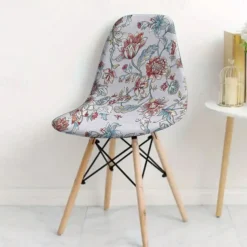 Shell Dining Chair Cover Mid Century High Back Dining Chair Cover Modern Style for Kitchen Dining Room Chair Slipcovers Dining Chair Cover