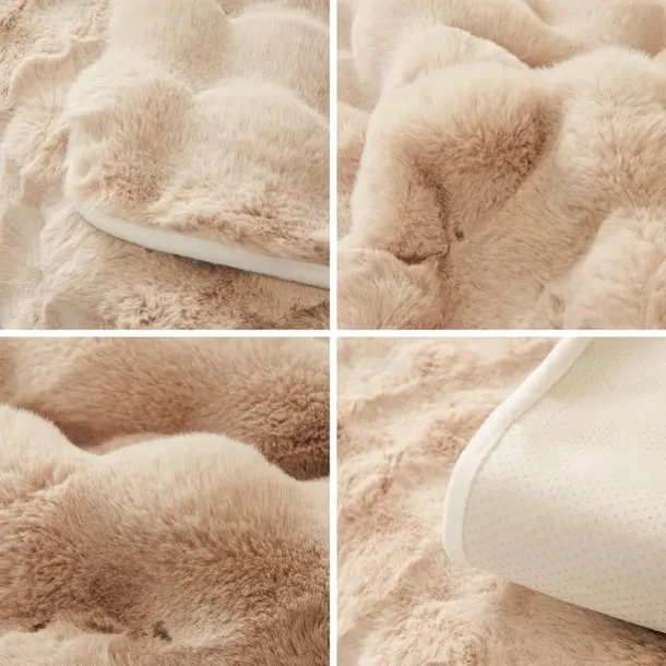 Sherpa Sofa Cover Sofa Seat Mat Plush Slipcover Sectional Couch Covers,Furniture Protector Anti-Slip Couch Covers for Dogs Cats Kids(Sold by Piece/Not All Set)