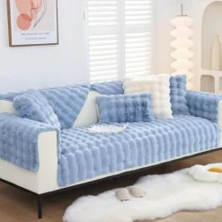 Sherpa Sofa Cover Sofa Seat Mat Plush Slipcover Sectional Couch Covers,Furniture Protector Anti-Slip Couch Covers for Dogs Cats Kids(Sold by Piece/Not All Set)
