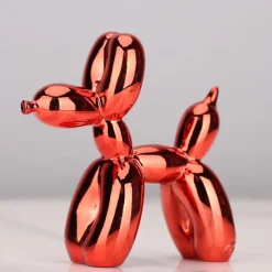 Shiny Balloon Dog Statue Home Decor Modern Art Funky Statues for Coffee Table Kitchen Decorations Decor Trendy Color Schemes Room Aesthetic Metal Texture Gold Sculpture Dog