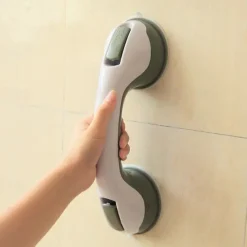 Shower Anti-Slip Grab Bar,Bathroom Strong Vacuum Suction Cup Handle Anti-slip Support Helping Grab Bar for elderly Safety Handrail Bath Shower Grab Bar