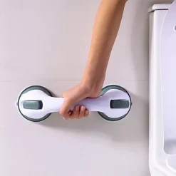 Shower Anti-Slip Grab Bar,Bathroom Strong Vacuum Suction Cup Handle Anti-slip Support Helping Grab Bar for elderly Safety Handrail Bath Shower Grab Bar
