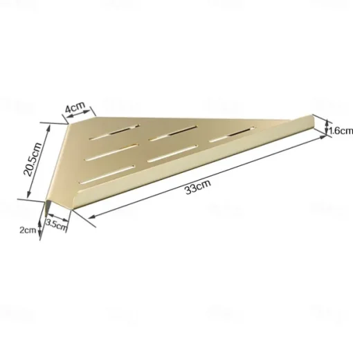 Shower Caddy 304 Stainless Steel Thickened Corner Shelf, Triangular Storage Rack, Bathroom Shelf with Brushed or Polished Finish, Wall-Mounted, Available in Matte Black Brushed Gold