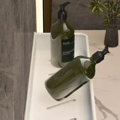 Shower Caddy Bathroom Shelves Wall Mounted White Storage Organizer Rack Bathroom Kitchen Bathroom Hardware Pendant Bathroom Shelf Space Aluminum Shower Rack Corner Shelf Square Bath Shower Shelf