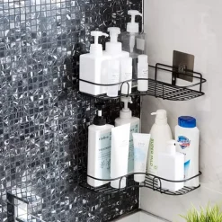Shower Caddy Bathroom Shelf Bathroom Kitchen No Punching Triangle Storage Rack, Bathroom Accessories