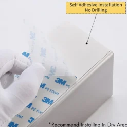 Shower Caddy Bathroom Shelf,Self-Adhesive Shower Shelf Stainless Steel Wall-mounted Punch-free Bathroom Storage For Bathroom,Kitchen(Brushed Nickel,Matte Black)