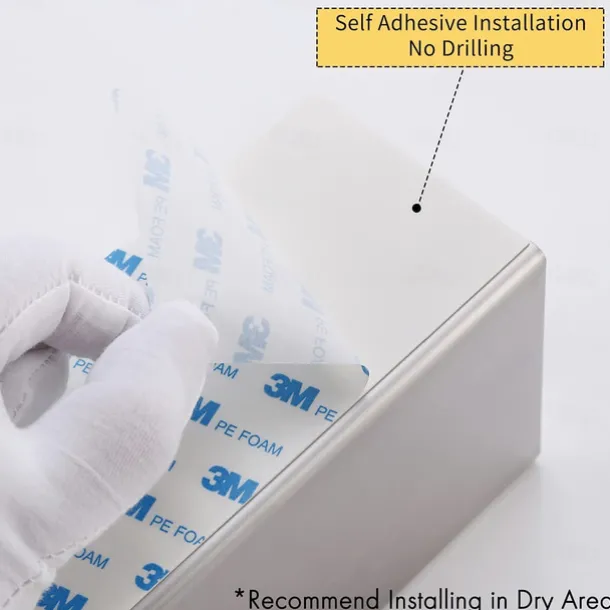 Shower Caddy Bathroom Shelf,Self-Adhesive Shower Shelf Stainless Steel Wall-mounted Punch-free Bathroom Storage For Bathroom,Kitchen(Brushed Nickel,Matte Black)