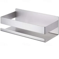 Shower Caddy Bathroom Shelf,Self-Adhesive Shower Shelf Stainless Steel Wall-mounted Punch-free Bathroom Storage For Bathroom,Kitchen(Brushed Nickel,Matte Black)