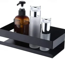 Shower Caddy Bathroom Shelf,Self-Adhesive Shower Shelf Stainless Steel Wall-mounted Punch-free Bathroom Storage For Bathroom,Kitchen(Brushed Nickel,Matte Black)