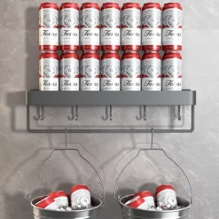 Shower Caddy Bathroom Shelves Wall Mounted Gun Grey Storage Organizer Rack Bathroom Kitchen Bathroom Hardware Pendant Bathroom Shelf Space Aluminum Shower Rack Corner Shelf Square Bath Shower Shelf