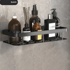 Shower Caddy Bathroom Triangle Basket Suction Cup Wall Type Space Aluminum Shower Room Triangle Non Perforated Toilet Corner Shelf