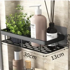 Shower Caddy Bathroom Triangle Basket Suction Cup Wall Type Space Aluminum Shower Room Triangle Non Perforated Toilet Corner Shelf