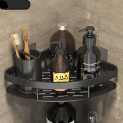 Shower Caddy Corner Shower Caddy,Triangle Towel Shower Storage Rack Corner Shelves Wall Mounted Shampoo Holder No Drill Adhesive Bathroom Shelf Organizer