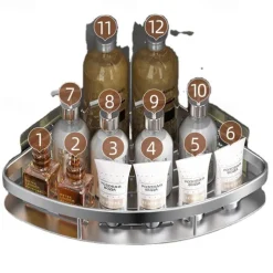 Shower Caddy Corner Shower Caddy,Triangle Towel Shower Storage Rack Corner Shelves Wall Mounted Shampoo Holder No Drill Adhesive Bathroom Shelf Organizer