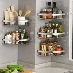 Shower Caddy Corner Shower Caddy,Triangle Towel Shower Storage Rack Corner Shelves Wall Mounted Shampoo Holder No Drill Adhesive Bathroom Shelf Organizer