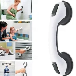 Shower Caddy Toilet Bathroom Armrest Suction Cups Non Slip Large Glass Doors And Windows Sliding Door Suction Cups Non Punching Non Marking Handle