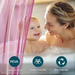 Shower Curtain Liner, Plastic Shower Liner PEVA 183cm*183cm 72x72