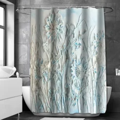 Shower Curtain with 12 Hooks 180cm*180cm(70