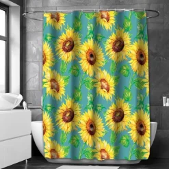 Shower Curtain with 12 Hooks 180cm*180cm(70