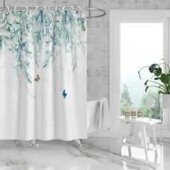 Shower Curtain with 12 Hooks 180cm*180cm(70