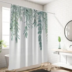 Shower Curtain with 12 Hooks 180cm*180cm(70