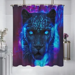 Shower Curtain with Hooks 180cm*180cm(70