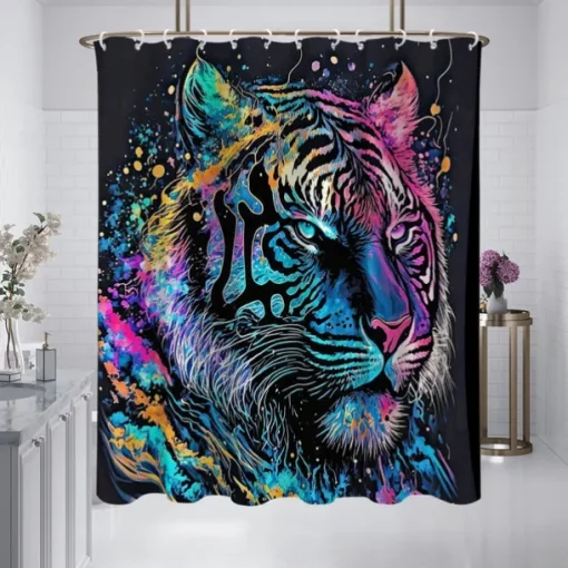 Shower Curtain with Hooks 180cm*180cm(70"*70") Polyester Washable Waterproof Pattern Bathroom Bathtub Decor Animal Eagle