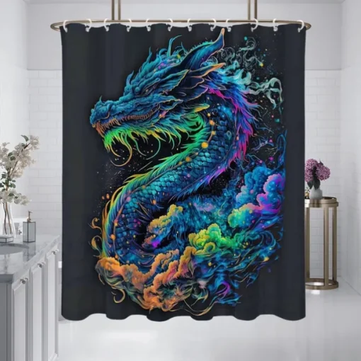 Shower Curtain with Hooks 180cm*180cm(70"*70") Polyester Washable Waterproof Pattern Bathroom Bathtub Decor Animal Eagle