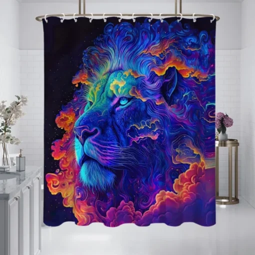 Shower Curtain with Hooks 180cm*180cm(70"*70") Polyester Washable Waterproof Pattern Bathroom Bathtub Decor Animal Eagle