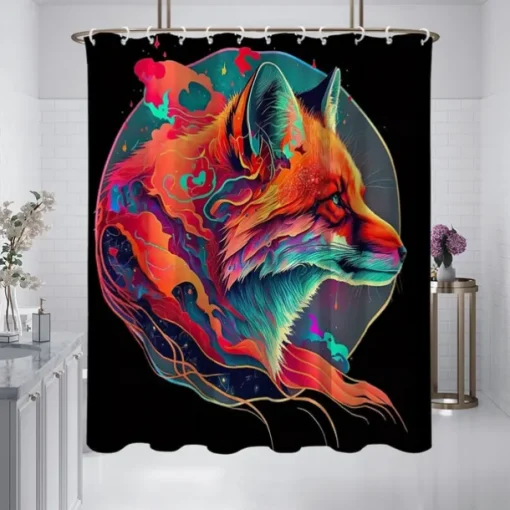 Shower Curtain with Hooks 180cm*180cm(70"*70") Polyester Washable Waterproof Pattern Bathroom Bathtub Decor Animal Eagle